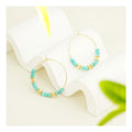 Free Design S925 Sterling Silver Earrings with Turquoise Beaded Earrings