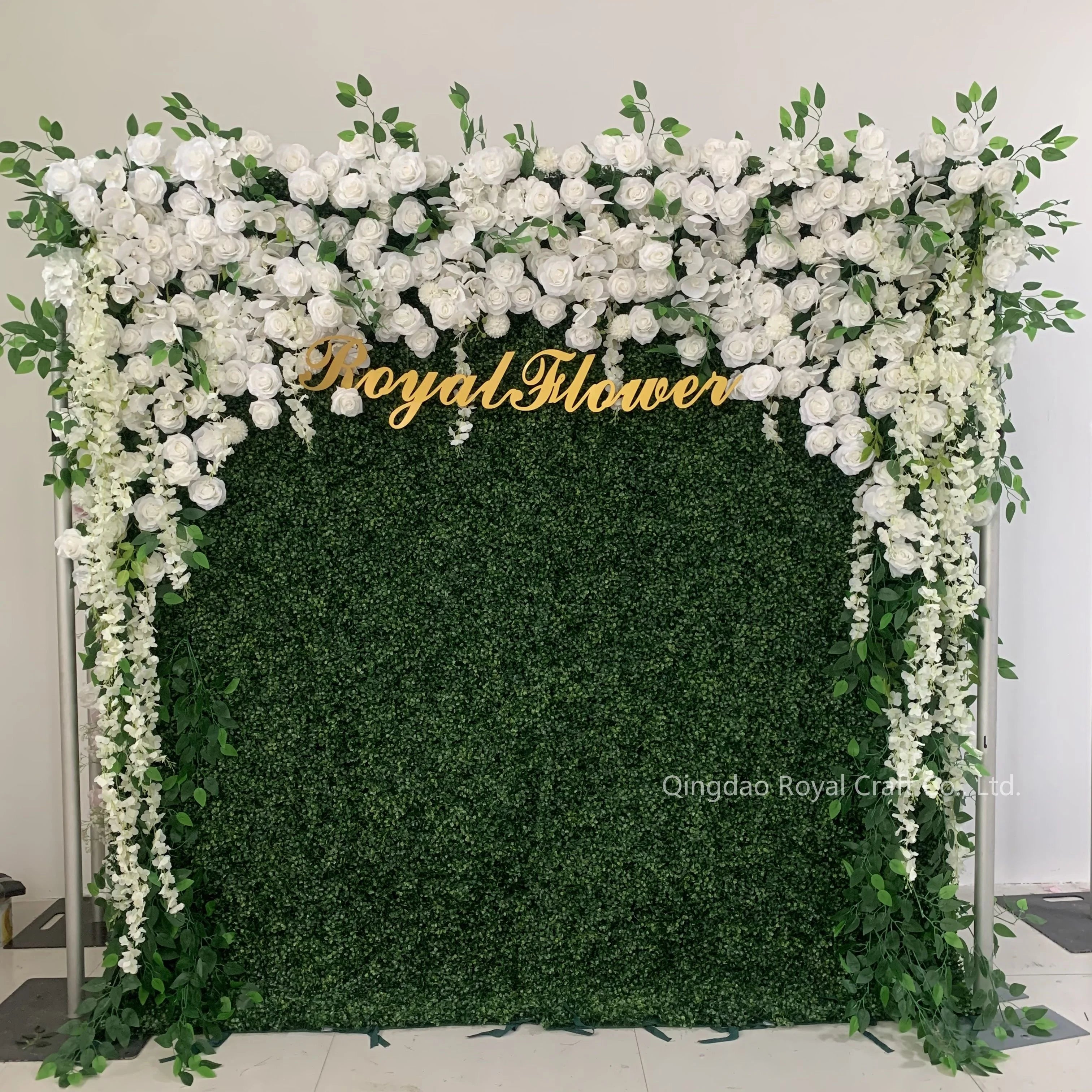 Customized Diy 5d Silk Feather Roll up White Pink Black Artificial Faux Pampas Grass Backdrop Panel Wall