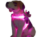 2025 Wholesale Custom Night Safety Adjustable LED Pet Harness Collar USB Rechargeable Glowing Flashing Led Dog Vest Harness