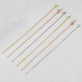 925 Sterling Silver Chain Earring DIY Box Oval Chains Earring Accessories S925 Rose Gold White Gold Plating