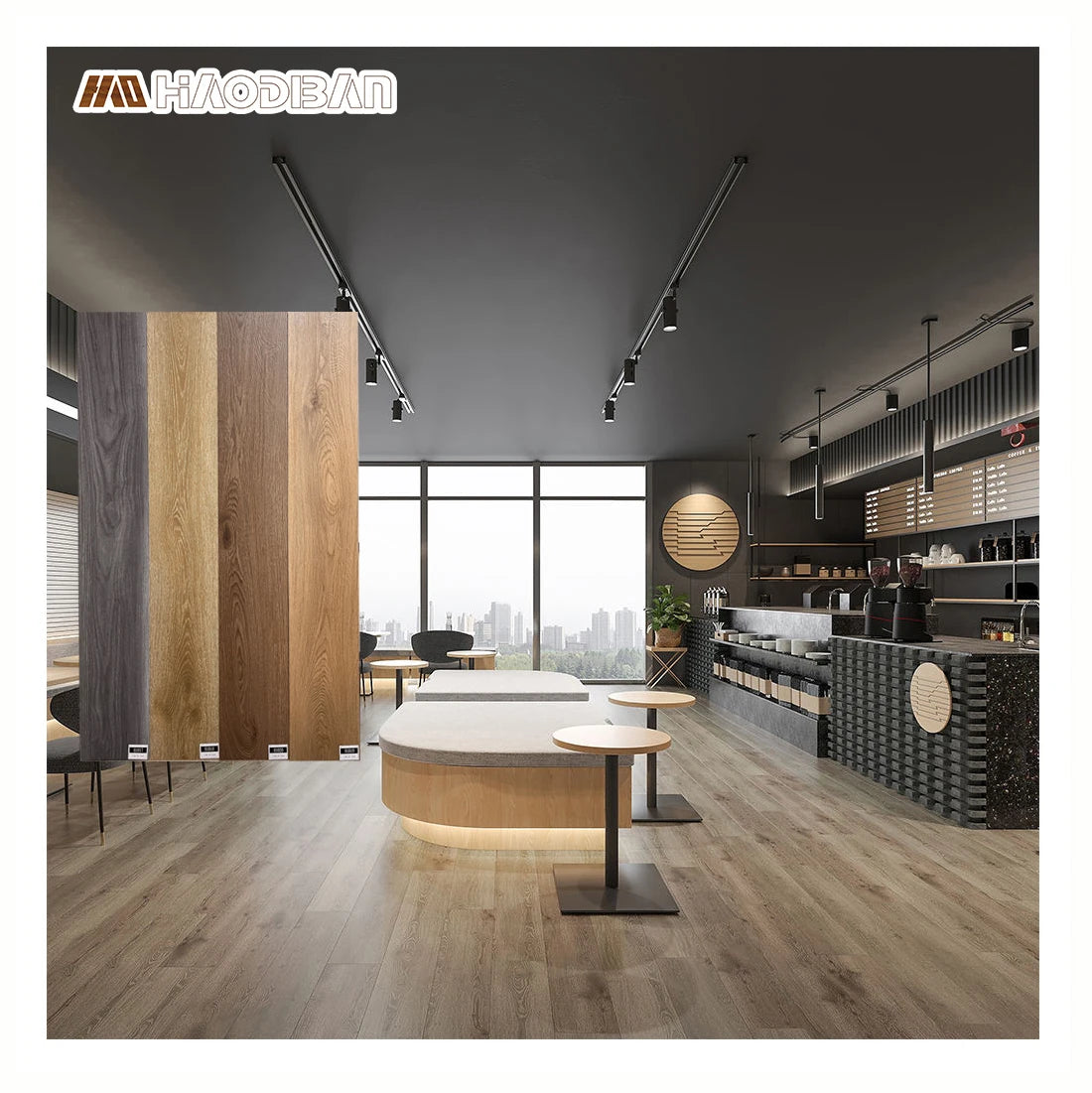 Fire-Retardant Hotel Room Flooring Glue Down LVT Luxury Vinyl Planks With Wood Look
