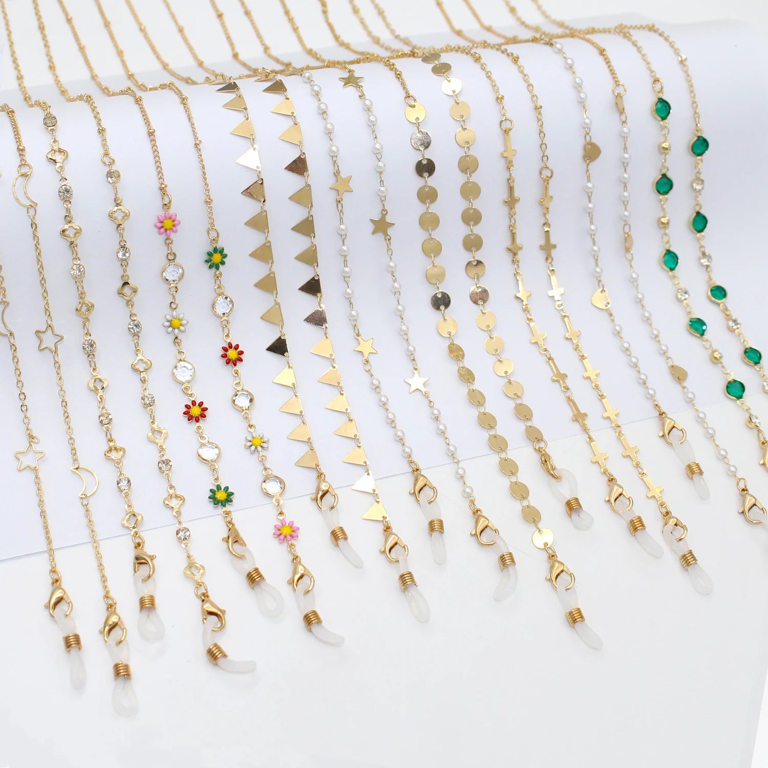Colorful Gold Plated Glasses Chain Sunglasses Strap Eyewear Accessories Mask Holder Spectacles Eyeglasses Glasses Chain