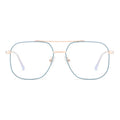 2024 Popular Products Fashion Retro Double Bridge Design Mirror Legs Non-slip Metal Glasses