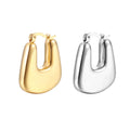 Wholesale Korean Style Popular Unique Stainless Steel 18k Gold Plated Geometric Jewelry Earrings Women Earring