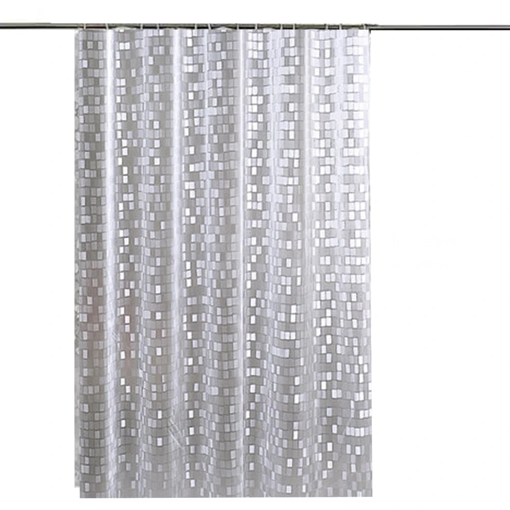 Factory Price 1.5x1.8m 3D Translucent Shower Curtains Waterproof Thicken Plastic Bathroom Water Cube Bath Curtain