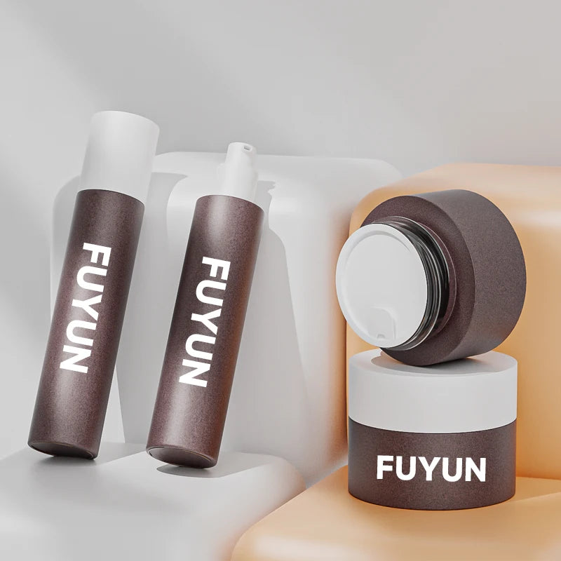 Luxury Frosted Glass Skincare Bottle & Jar Set with Pump for Face Cream Serum Lotion Mascara & Wigs-100ml Cosmetic Bottles