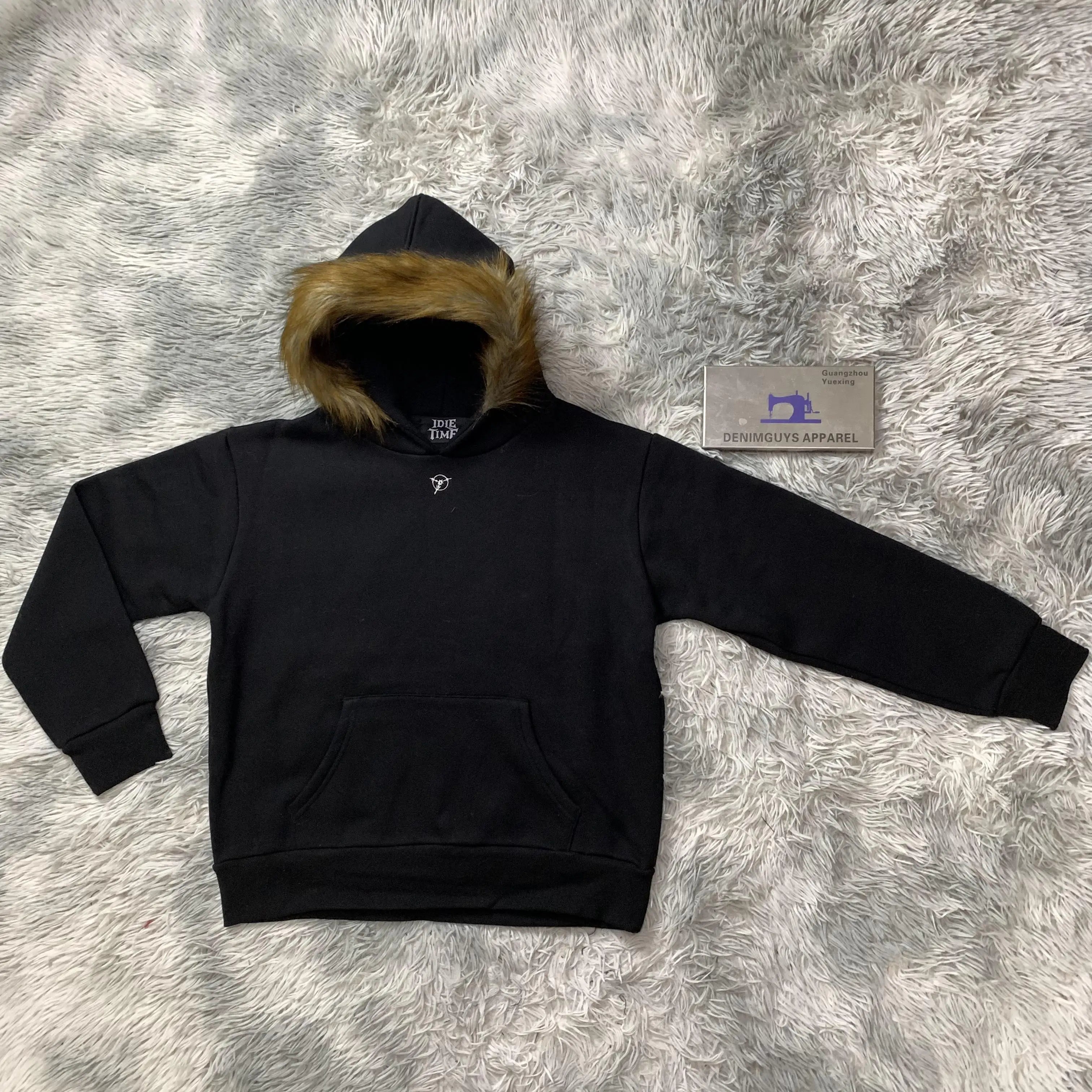 DENIMGUYS 2025 High Street Y2k Men's Winter Warm Oversized 600 Gsm Cotton French Terry Hoodie