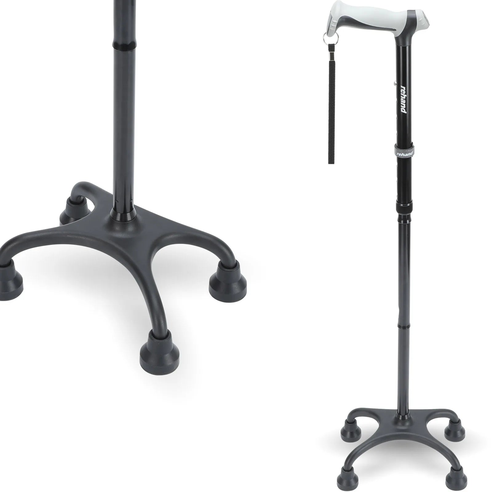 Rehand Adjustable Aluminum Telescopic Lightweight Walking Cane Portable Folding Stick for Seniors Hospital & Outdoor Use