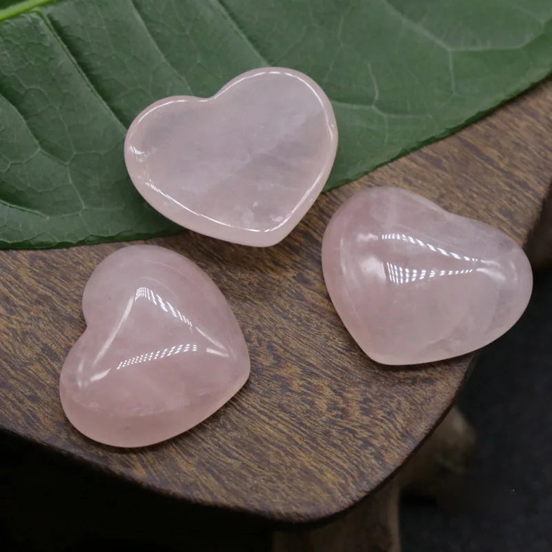 Custom HZ Rose Quartz Heart Shape cabochon gemstone cabochons for rings making