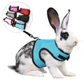 Guinea Pig & Rabbit XL Pet Leash Special Vest With Chest & Back Strap PLaid Pattern Cat Harness Traction Rope With Lights