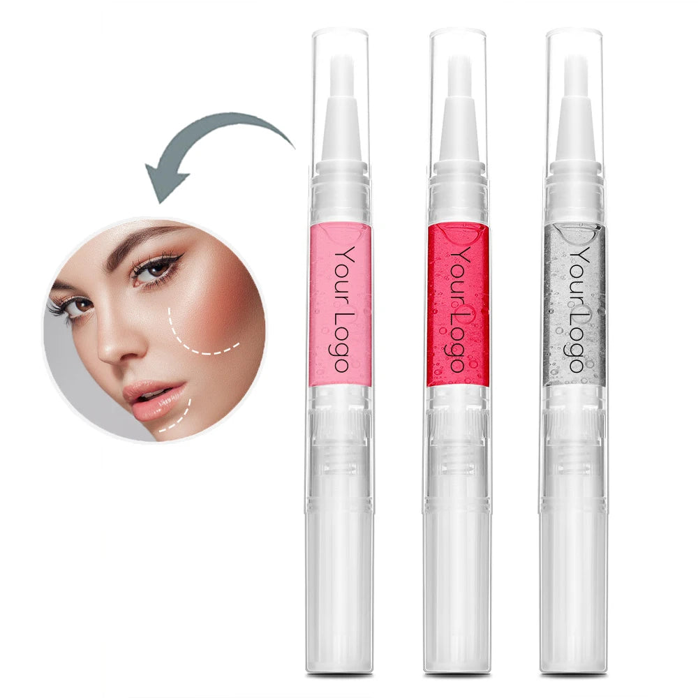 Custom Logo Dual Purpose Rotating Glossy Lip Gloss Isolation Prevent UV SPF Blush Pen for Cheeks and Lips