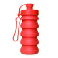 Free Sample 400ml BPA-Free Collapsible Silicone Water Bottle Foldable Sport Design Fall-Proof Lid
