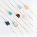 18inch Punk Irregular Natural Stone Necklaces Crystal Rose Pendant Quartz Necklace Womens