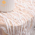 Glitter Tulle Mesh with Sequins Bridal Lace Fabric for Veils Wedding Dress White Wedding Fabric 3D Glitter Foam Tulle Lace