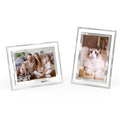 Customized Crystal Glass Silver Photo Frame 8x10 Picture Frame Glass for Tabletop Display Vertical or Horizontal