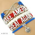 Puerto Rican Boricua Country Charm Bracelet Fashion Germany Poland Australia England United States America Leather Bracelets