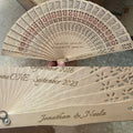 Personalized Engraved Wood Folding Hand Fan Wedding Gifts for Guests Souvenirs