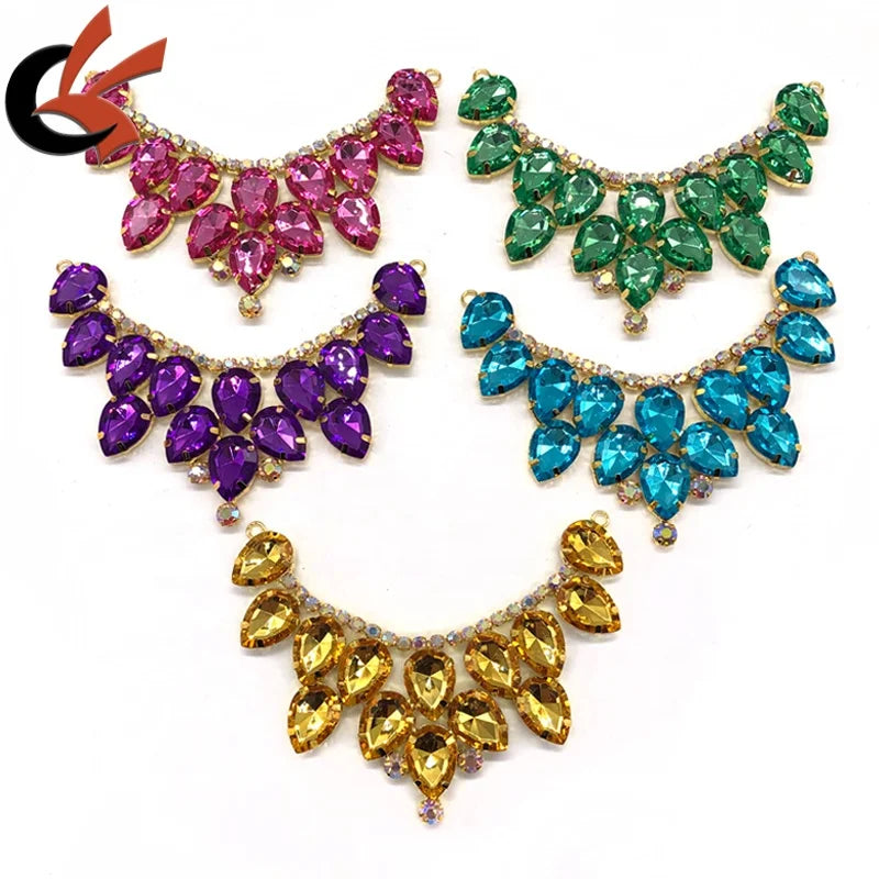 Wholesale Women Bikini Fashion Designer Luxury Multi Colors Diamond Crystal Bikini Connector MegaBDM