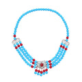 Bohemian Acrylic Beads Lady Tassel Forehead Headwear Statement Vintage Lady Hair Jewelry