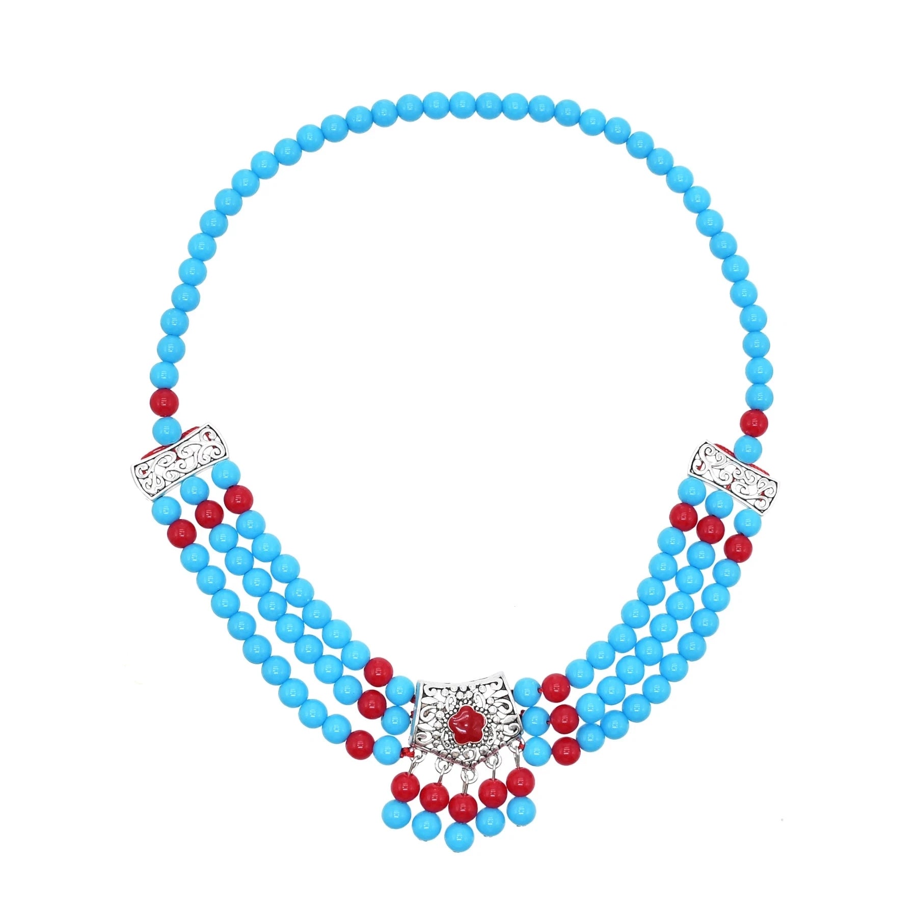Bohemian Acrylic Beads Lady Tassel Forehead Headwear Statement Vintage Lady Hair Jewelry