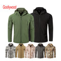 Camouflage Men's Outdoor Tactical Softshell Jacket Hoody Winter Jacket Coat Sport Uniform Waterproof Jacket Men