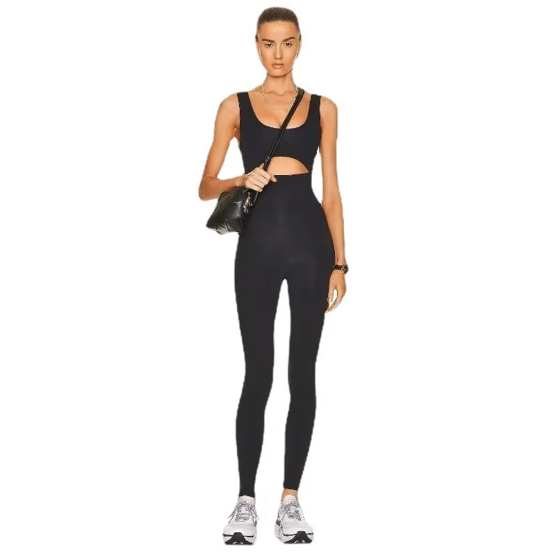 Custom One Piece Bodysuit Gym Sports Suit Hollow Yoga Fitness Workout Plus Size Jumpsuit for Women