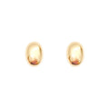 Simple Gold Plated Beans Shaped Earrings 925 Silver Post Geometric Stud Earrings Wholesale Jewelry