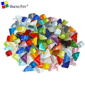 200g Modern Crystal Glass Free Stone Colorful Mosaic Tile for DIY Craft Garden Home Decor Water Resistant 4mm Thick Students