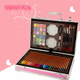High Grade Aluminium Box Kids Acrylic Watercolor Paint Set Wholesale Pen Art Gift 145 Kid Aluminiumt Gift Drawing 007