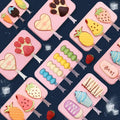 Food Grade Silicone Ice Cube Mold Lovely Cartoon Popsicle Maker with Stick Ice Cream Tools