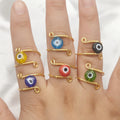 Evil Devil's Eye Ring Free Rotation Anti-stress Anxiety Ring Handmade Jewelry Decompression Punk Goth Vintage Rings