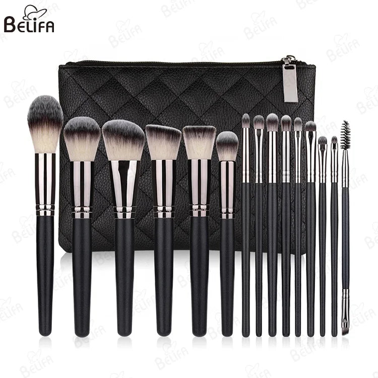 with Pu Bag Customized All in One Set Professional Make Brushes Kits Make up Brush Set for Make up Artist