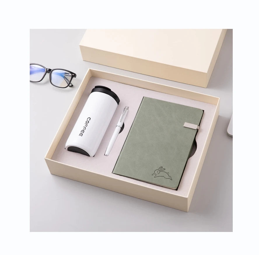 New Business Ideas for Small Business Custom logo Notebook Vacuum Cup Leather Pen Corporate Gift Set Luxury Promotional for Man