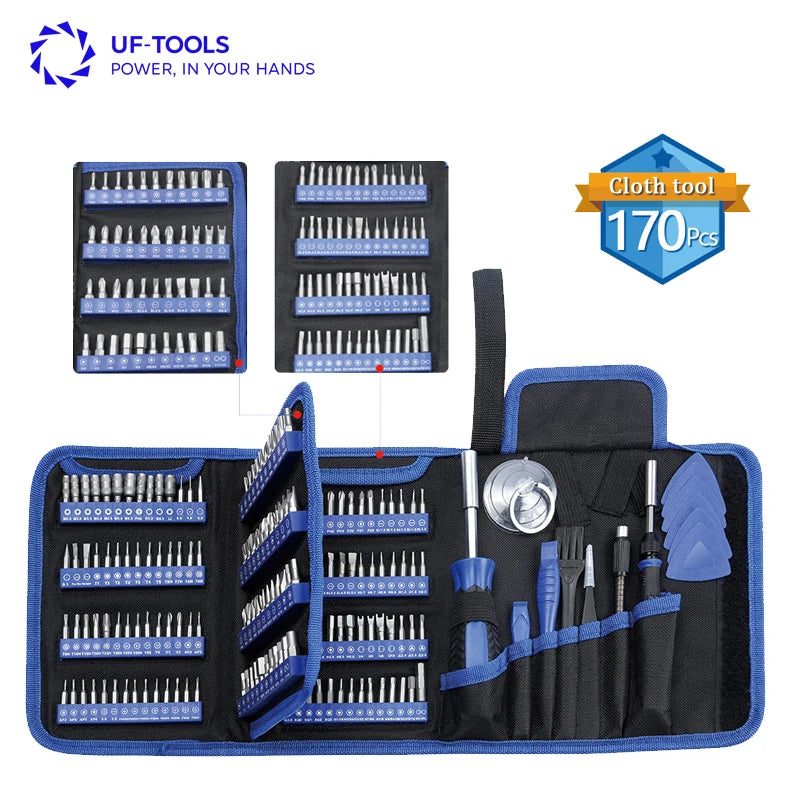 Multi-functional Screwdriver Set 170 Piece Screwdriver Repair Tool Combo Kit Household Fixing Bag