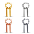 925 Sterling Silver Leather Cord Bracelet Necklace End Clasps Hooks Connectors for Jewelry Making Accessory