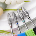 Torch Flame Shape Cross Cut Tungsten Carbide Nail Drill Bit Strong Polishing Manicure Drill Acrylic Art Nail Gel Polish Off Bits