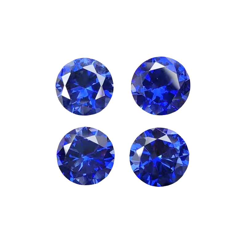 Fashion Jewelry Loose 1.50mm 3.5mm Round Sapphire 2 mm Sapphire Blue Stone Lab Sapphire
