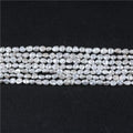7-8mm Natural White Irregular Baroque Keshi Freshwater Pearl Strands