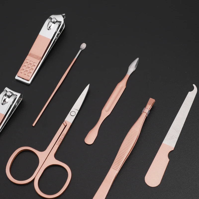 Stainless Steel Beauty Tools Multi Purpose Home Salons Use Nail Art Manicure Pedicure Care Scissors Clipper Beauty Kit Set
