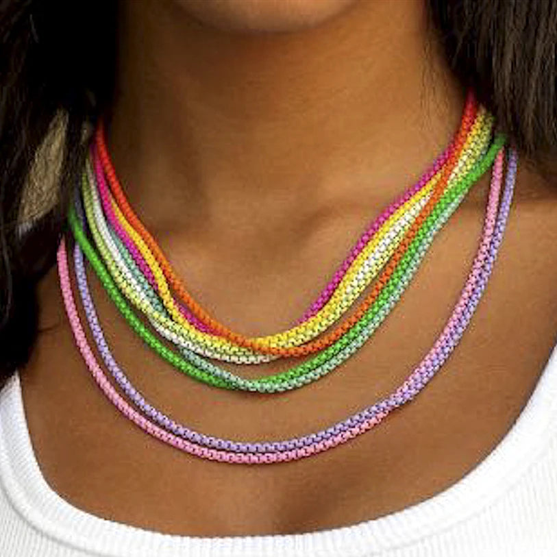 Hot Sale Bohemian Beach Accessories Fashion Colorwork Necklace Unique Colorful Multi-layer Necklace Gifts for Women