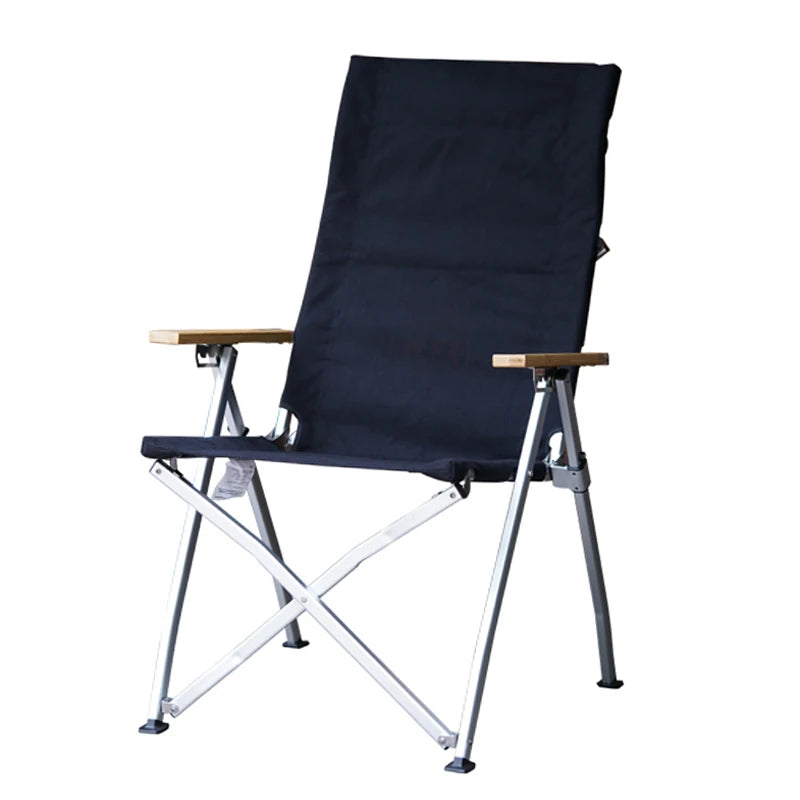 Onwaysports Hot Sale Outdoor Height Adjustable Camping Chair Canvas Folding Outdoor Reclining Chair With Cushion