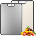 Brand New Double-sided Eco-Friendly Durable Silver Plastic Stainless Steel Kitchenware Cutting Board