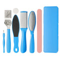 Professional Double-Sided Stainless Steel & Glass Foot File Callus Remover Portable Pedicure Tool with Separator and Scrubber