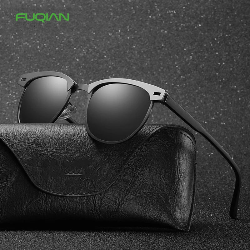 Unisex Retro Vintage Polarized Sunglasses Oculos Driving Eyewear in Gold Silver Gray with TAC Lenses for Men and Women