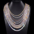 Luxury Men Women Hip Hop Fine Jewelry Colares 2MM 3MM 4MM 5MM Diamond S925 Silver Iced Out Vvs Moissanite Tennis Chain Necklace