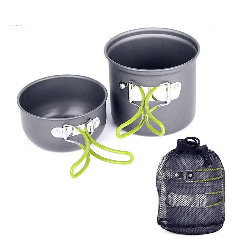 Best Price Lightweight Aluminum Camping Cookware Set Folding Outdoor Travel Pot for Backpacking Gear