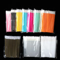 Wholesale Custom 50pc/bag Disposable Lip Brush Lipstick Lip Gloss Wands Applicator Make up Brush