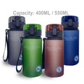 Wholesale Custom Logo 400ml 560ml Sport Water Bottle Direct Drinking Frosted Plastic Water Cup Bounce Lid Food Grade