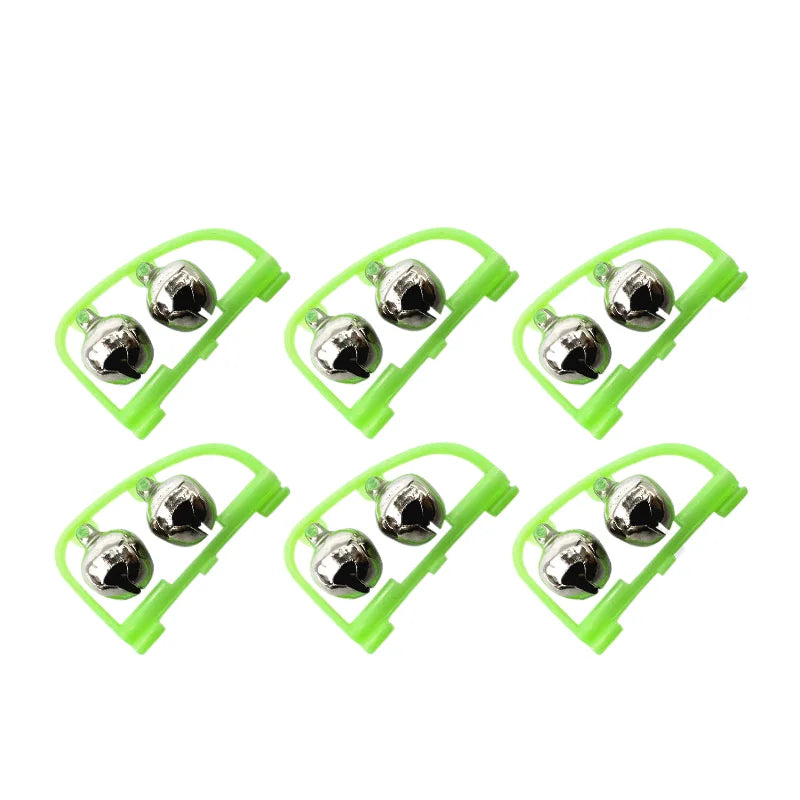 Arched Fish Bells Alarm Clip on Fishing Rod Tip Twin Bells Fishing Tackle Night Luminous Fishing Alarm Bell