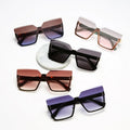 Wholesale Oversized New Arrival Design Luxury Fashion Sun Glasses Square Big Half Frame Rimless Women Ladies Glasses